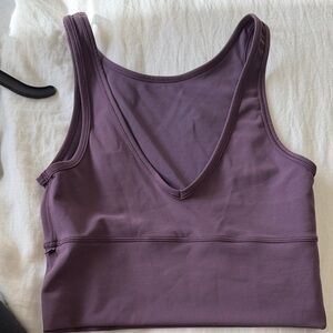 EUC lululemon power pivot tank grape thistle 8/M